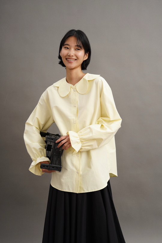 Рубашка с воротником "ромашка", butter