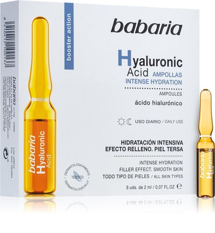 Babaria Hyaluronic Acid - ампулы с гиалуроновой кислотой /  5 x 2  ml  / GTIN 8410412100137