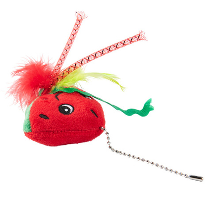 MR.KRANCH Игрушка для кошек Арбузик плюшевый с кошачьей мятой 16 см, красный