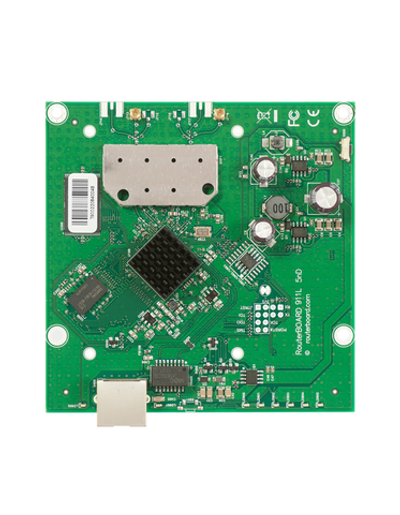 Точка доступа MikroTik 911 Lite5 dual with 600MHz Atheros CPU, 64MB RAM, 1x LAN, built-in 5Ghz 802.11a/n  2x2 two chain wireless, 2xMMCX connectors, RouterOS L3