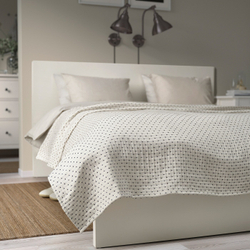 IKEA JAKOBSLILJA  (ИКЕА ЙАКОБСЛИЛЙА)  -  Покрывало, кремовый/антрацитовый, 230x250 см