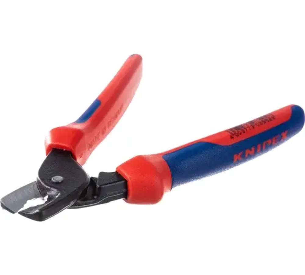KNIPEX StepCut кабелерез, ступенчатый рез, рез: кабель d 15 мм (50 кв. мм, AWG 1/0), 160 мм, чёрный