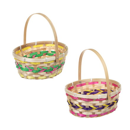 Корзинка плетеная, вертикальная, бамбук 23,5х21х11,5 см