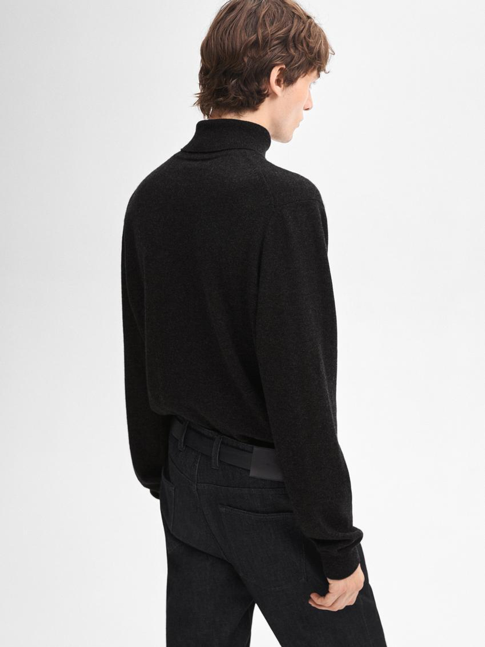 Massimo Dutti Свитер из смесовой шерсти, маренго