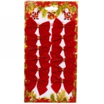 Бант на ёлку «Бархат с золотой пылью» 6см (набор 12 шт)