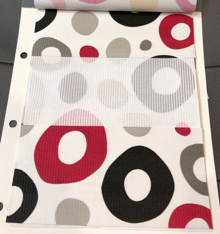 Рулонная штора День-Ночь Мини, ткань DN4420-01, цвет красно-черный