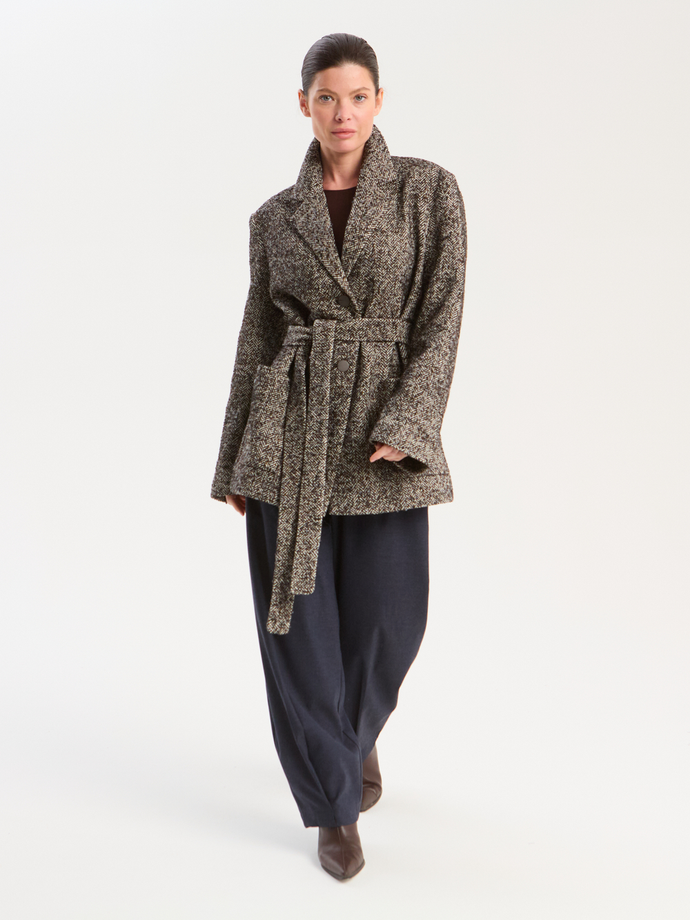 Полупальто Мульти с накладными карманами