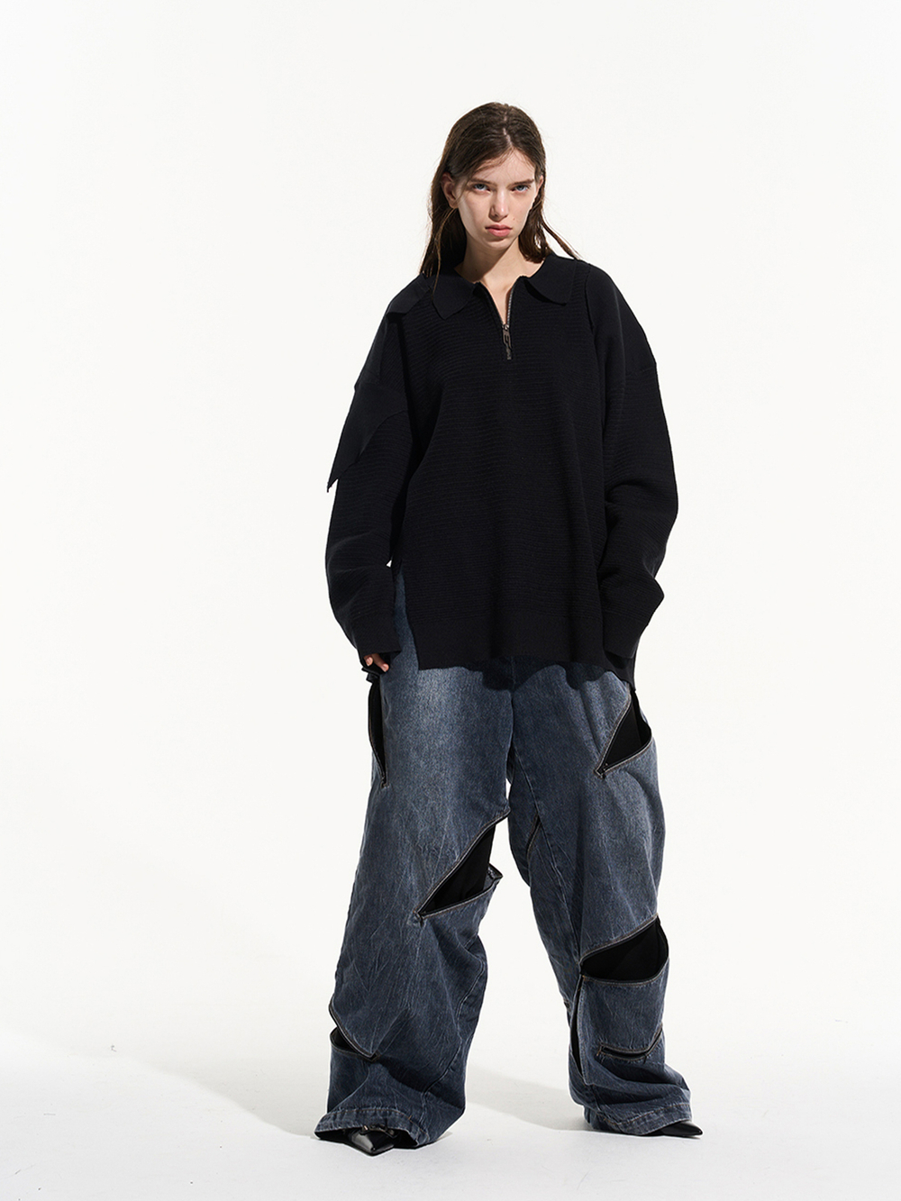 Джинсы BLIND "Zip Design" Wide fit Jeans