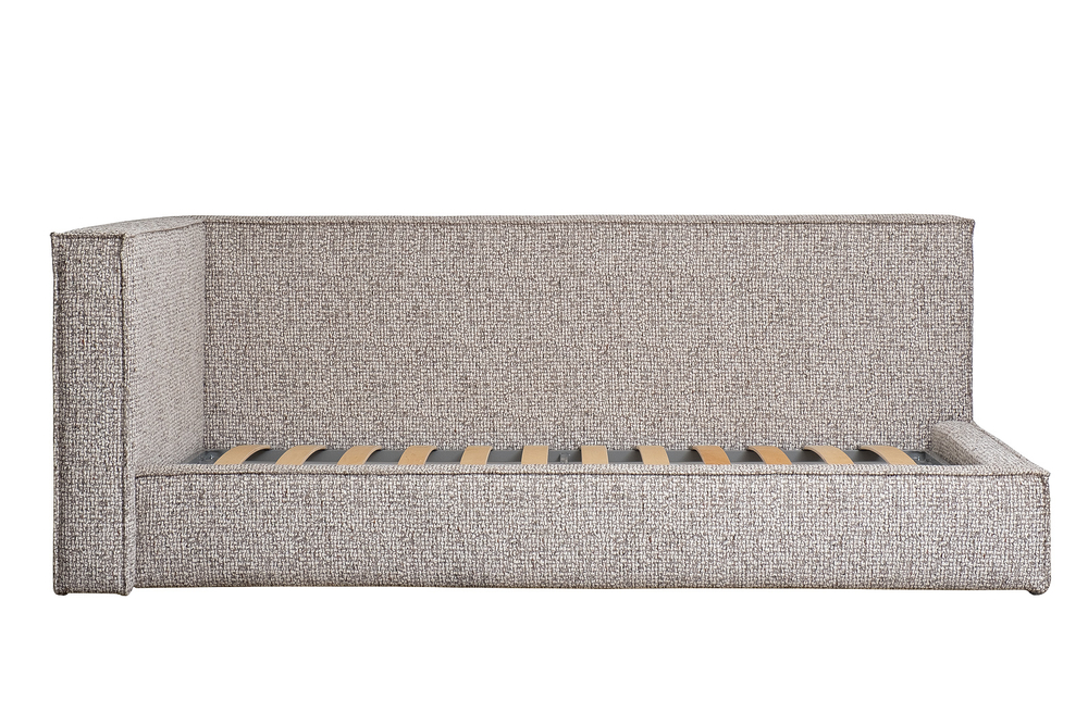 Кровать Garda Decor детская угловая Руна (Runa)-80 с мех шенилл серая Seppia-Ser 114*215*80 см