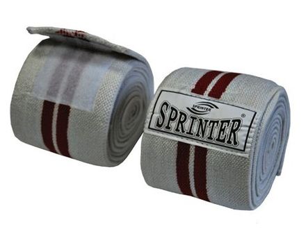 Бинт эластичный спортивный 1,5 м на широкой липучке