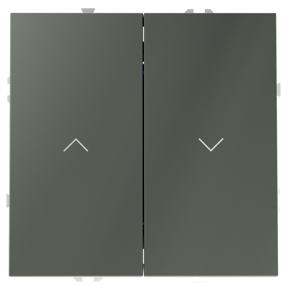 Выключатель встраиваемый VOLTUM S70 для жалюзи 10А, (титан)