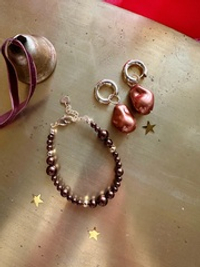 Браслет Тиана из шоколадных бусин