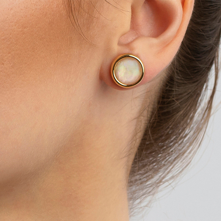 Серьги пусеты Possebon Nautilus A9999.12 BW/G