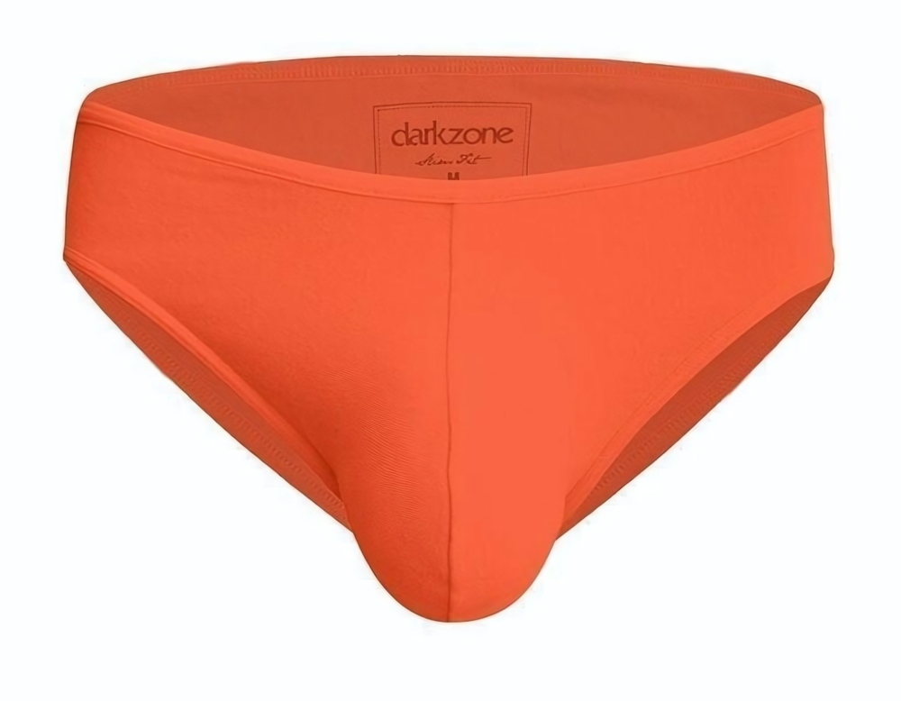 Оранжевые хлопковые трусы-слипы с узким пояском (Размер: M) (Цвет: оранжевый)