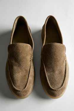 Massimo Dutti Лоферы из натуральной кожи, норка