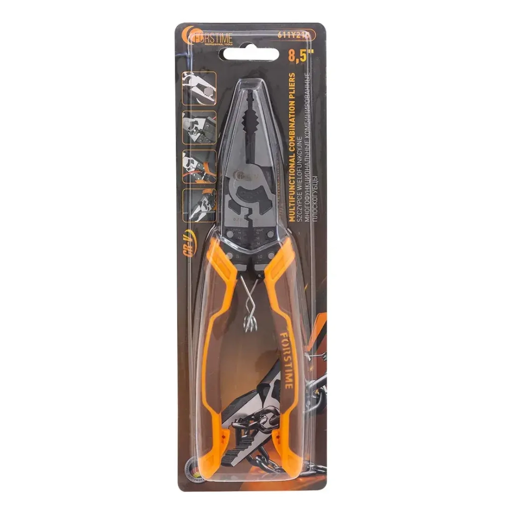 Плоскогубцы многофункциональные 8,5'' FORSTIME FT-611Y215