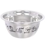 Миска из нержавеющей стали 0,5л 14*6,5см с рисунком