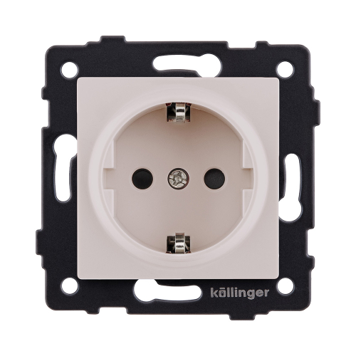 Розетка штепсельная SCHUKO 16A/250 В, кашемир матовый Kollinger REA-002CM для Aspekt, Eleganz, Reflex