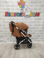 Коляска прогулочная Baballo Future 2024 коричневая (белая рама)