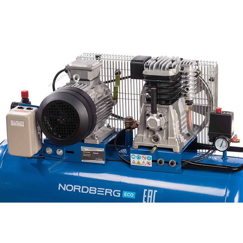 NORDBERG ECO (NCE100/520) Компрессор поршневой с ременным приводом, объем 100 л