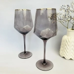 Бокал для вина 500мл «ICE CRYSTAL» в наборе 4шт, графит