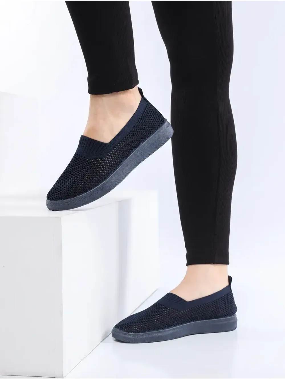 Мокасины летние текстильные