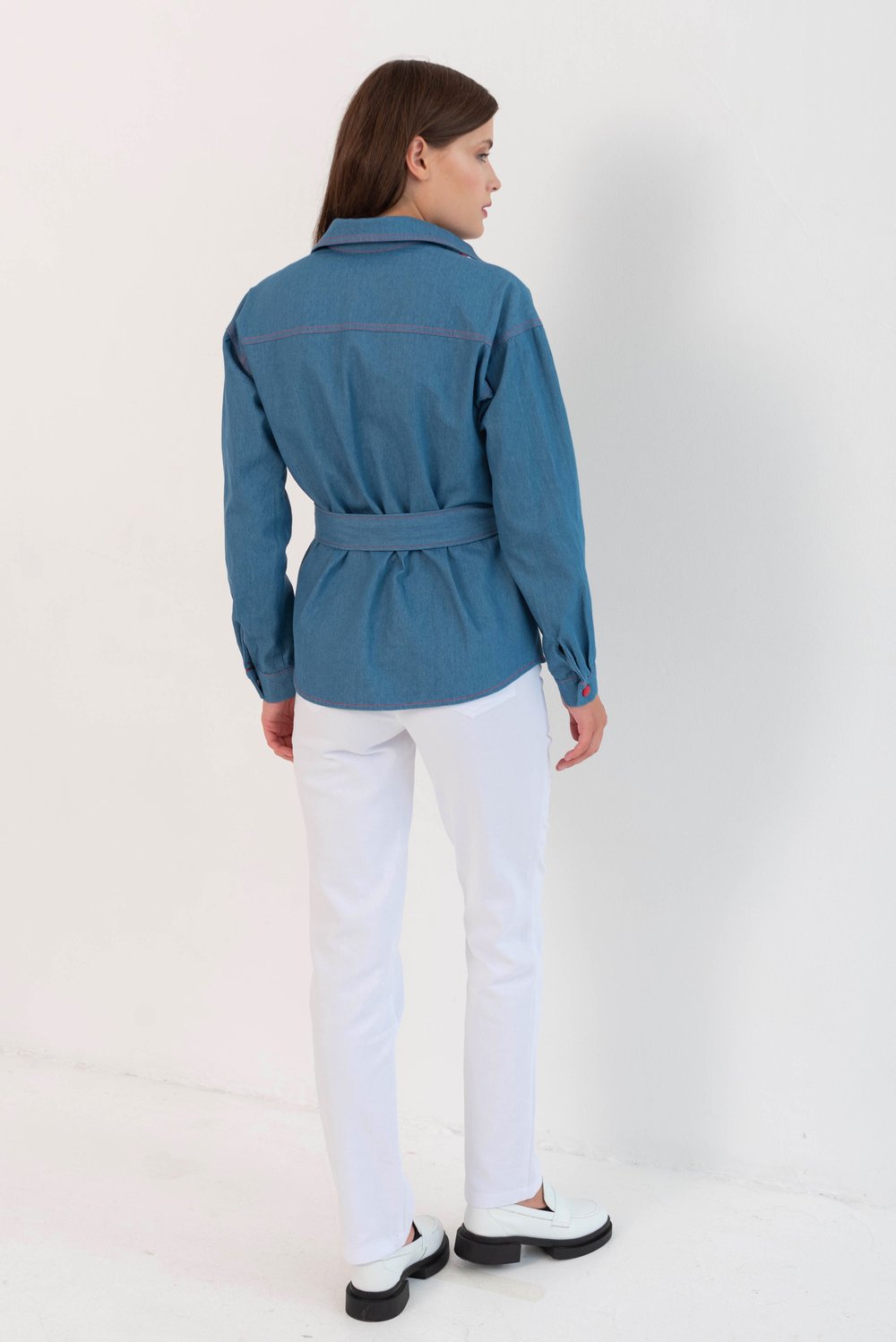 Джинсовая рубашка  из хлопка