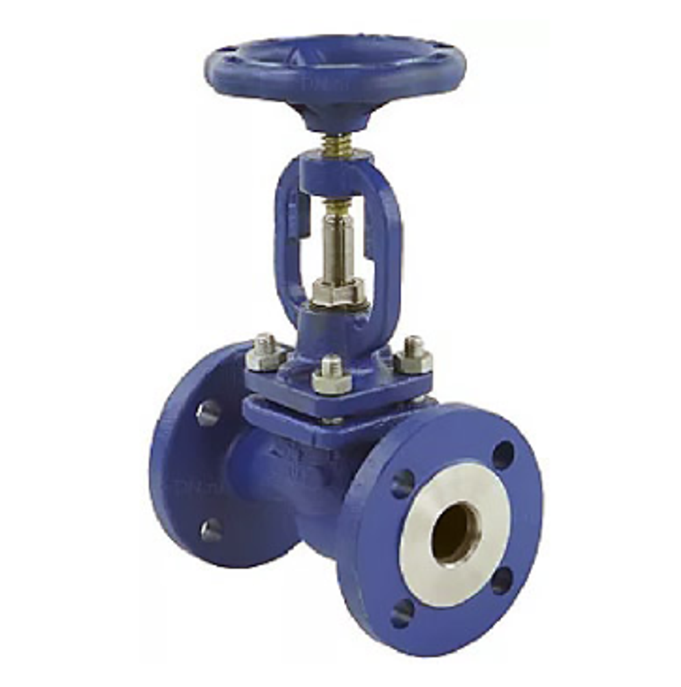 Bellow sealed stop valve Elephant VS2130M-F-S PSI580, flanged, flanged, body material - steel GS-C25, seal - PTFE, steering wheel