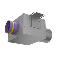 Присоединительная коробка VPD 125/90×1 на 1 выход, прямая круглая