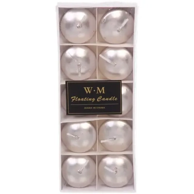 Свеча «Аура» (набор 10 шт) 7.5*18.5 См, Розовое золото