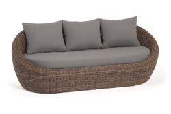 "Барселона" диван из искусственного ротанга трехместный, цвет коричневый