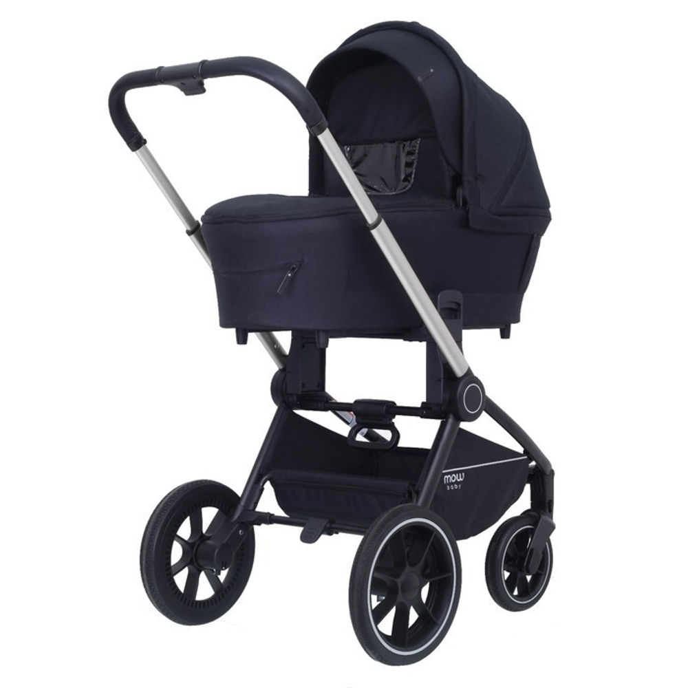 Коляска детская MOWBaby "ZOOM"PU (3в1) RA087 Silver Black
