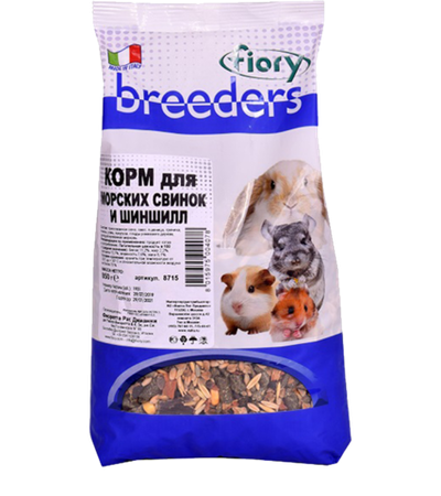 Фиори Breeders Морские свинки и шиншиллы 850гр.