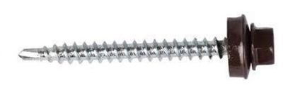 Саморез кровельные коричневые 50ммх4,8 RAL8017 50шт/упак КОРОБКА