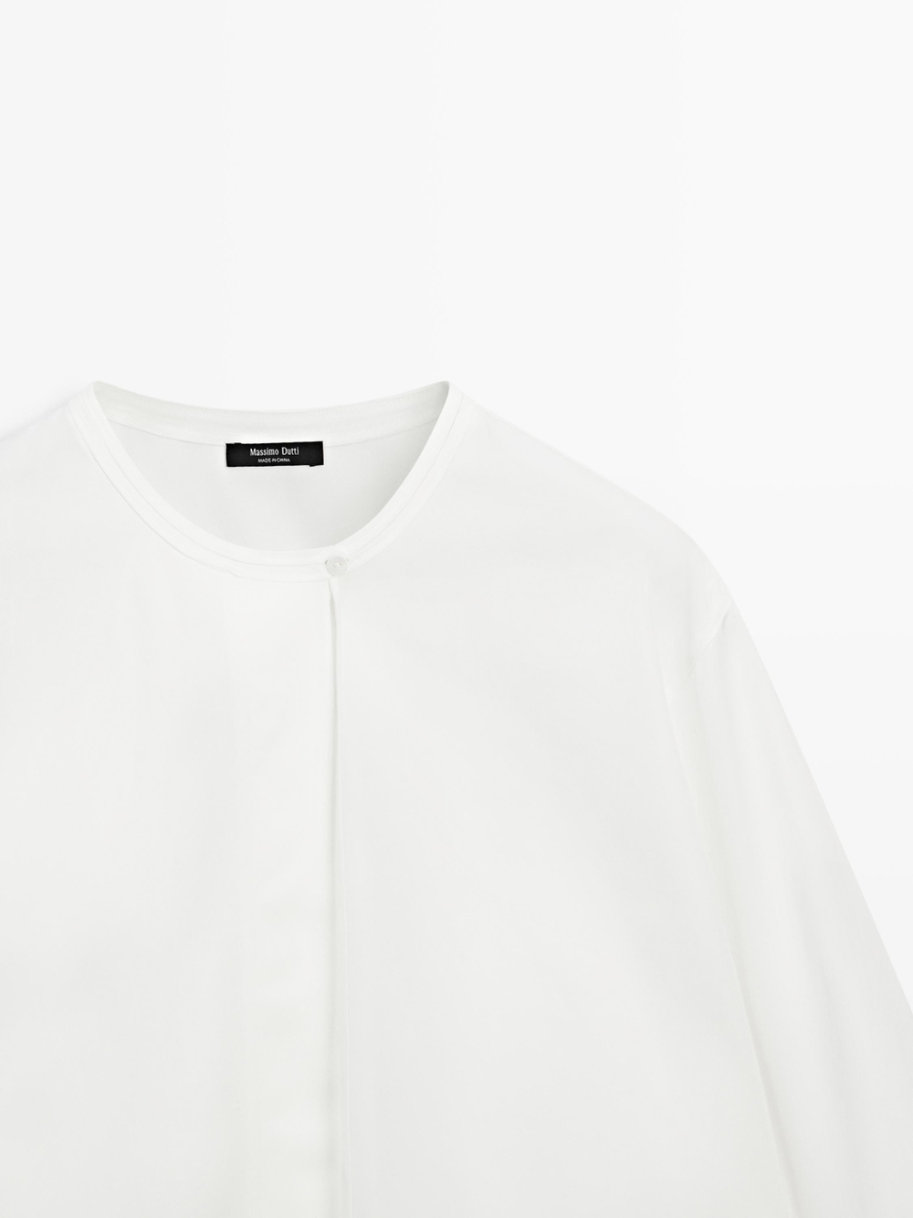 Massimo Dutti Рубашка из струящегося поплина, белый