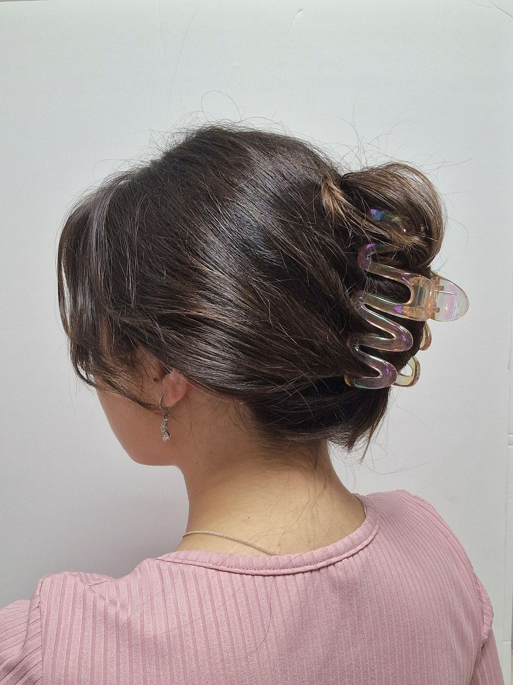 Краб для волос 10,5 см, перламутровый, розовый, MONTE VITA, 457014