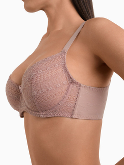 Бюстгальтер OIRO с мягкими полупрозрачными чашками Edelweiss