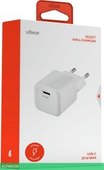 Сетевое зарядное устройство uBear Select белый (WC20WH01-AD)
