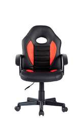 Кресло детское компьютерное CHAIRMAN CH111 экокожа, черно-красный