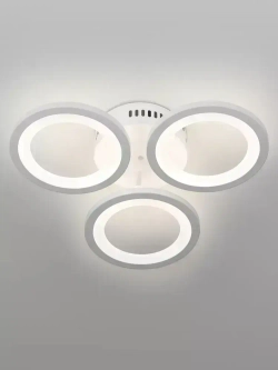 Люстра потолочная светодиодная с пультом ДУ Rivoli белая 60 Вт 3000К - 6200К, светильник на кухню, в детскую, в спальню