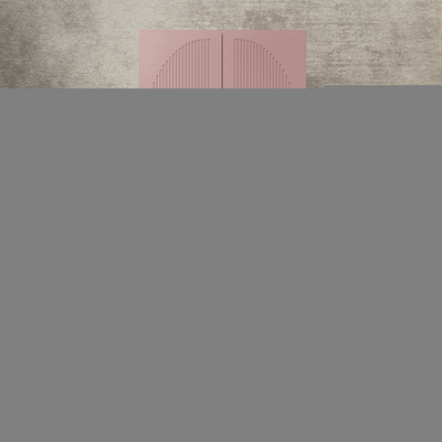 Шкаф Агератум МДФ двухсекционный Лайн бохо (0,27) А10017 матовая - Дуб Сонома 3025  80*45*240