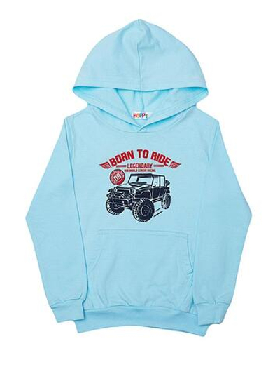 Толстовка с капюшоном "Born to Ride" HK15 116-122 мальч. голуб.