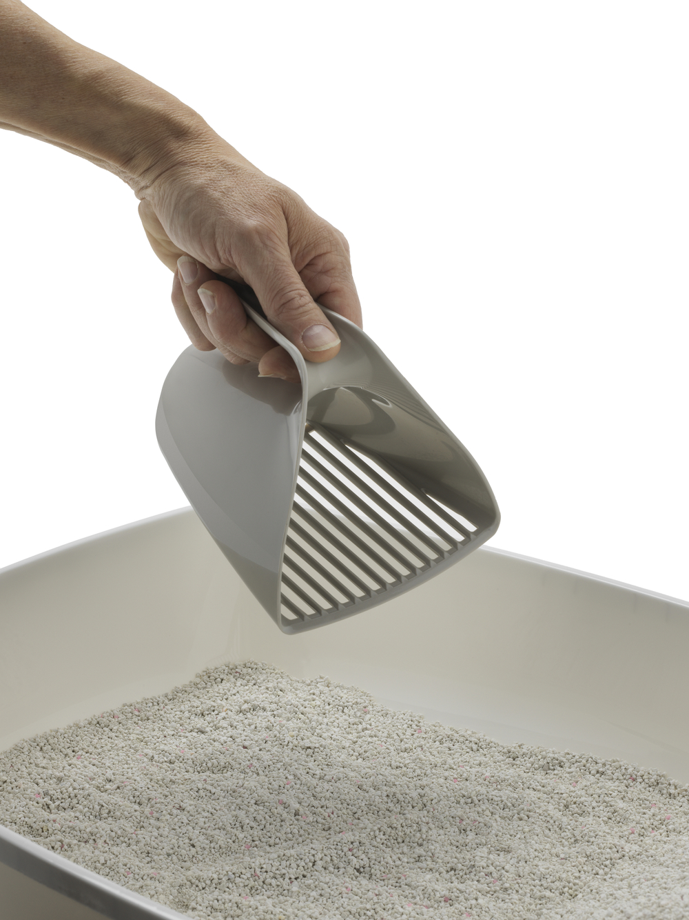 Совок для кошачьего туалета, серый, Flamingo