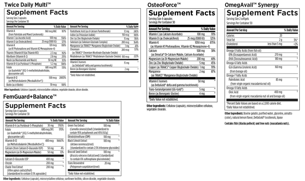 Designs For Health - Women's Twice Daily Essential Packets - 60 packets