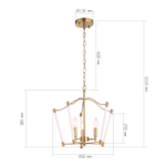 SL1406.303.03 Люстра подвесная ST-Luce Латунь/Прозрачный E14*3 40W РЕГАЛИЯ
