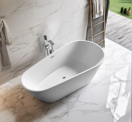 Ванна MIMI170MW акриловая (1700x800x600) отдельностоящая, белая матовая, со сливом-переливом Ceruttispa