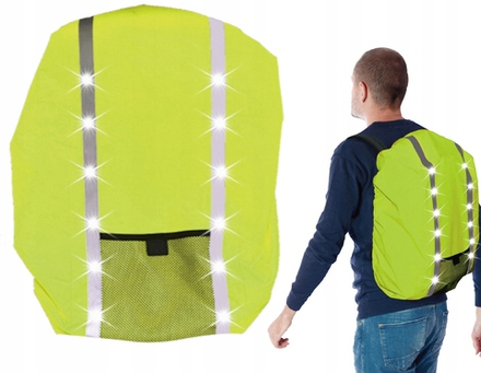 Cветоотражающий чехол для рюкзака, лайм, размер 460*420*150мм TS-SP-05 lime