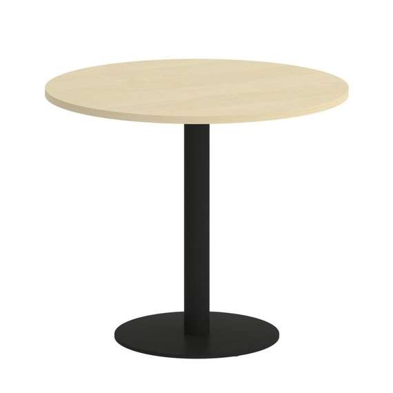 First Стол круглый KSPRG-1 Клен/Металл Черный 900*900*750