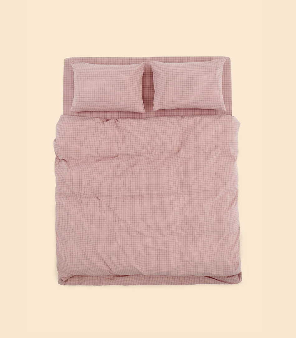 Пододеяльник - Melange Rose Check - 135x200