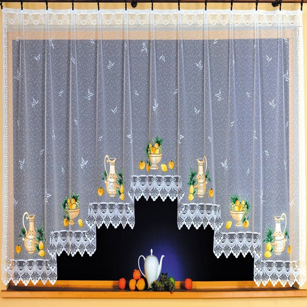 Занавеска "Ф. БАЛБИНА", цвет белый с ярким рисунком, Польша.